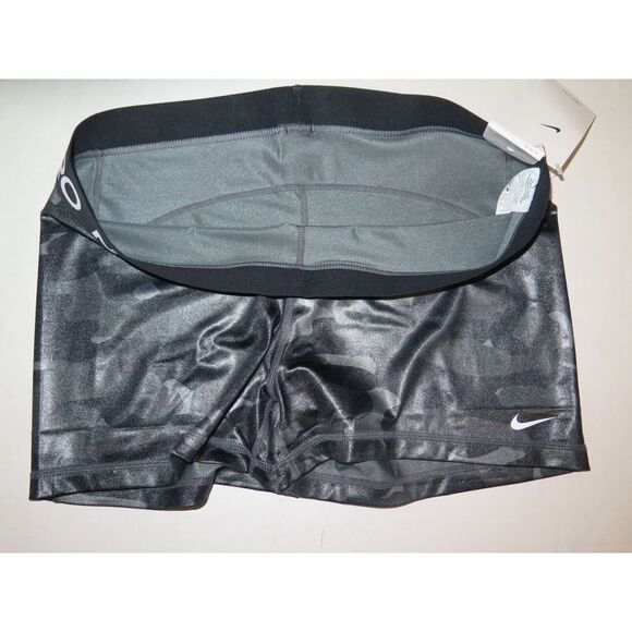 Nike Pro DJ6440 Women's Sz XL Dark Smoke Gray/Camo Mid Rise 3" Training Shorts - Picture 5 of 6
